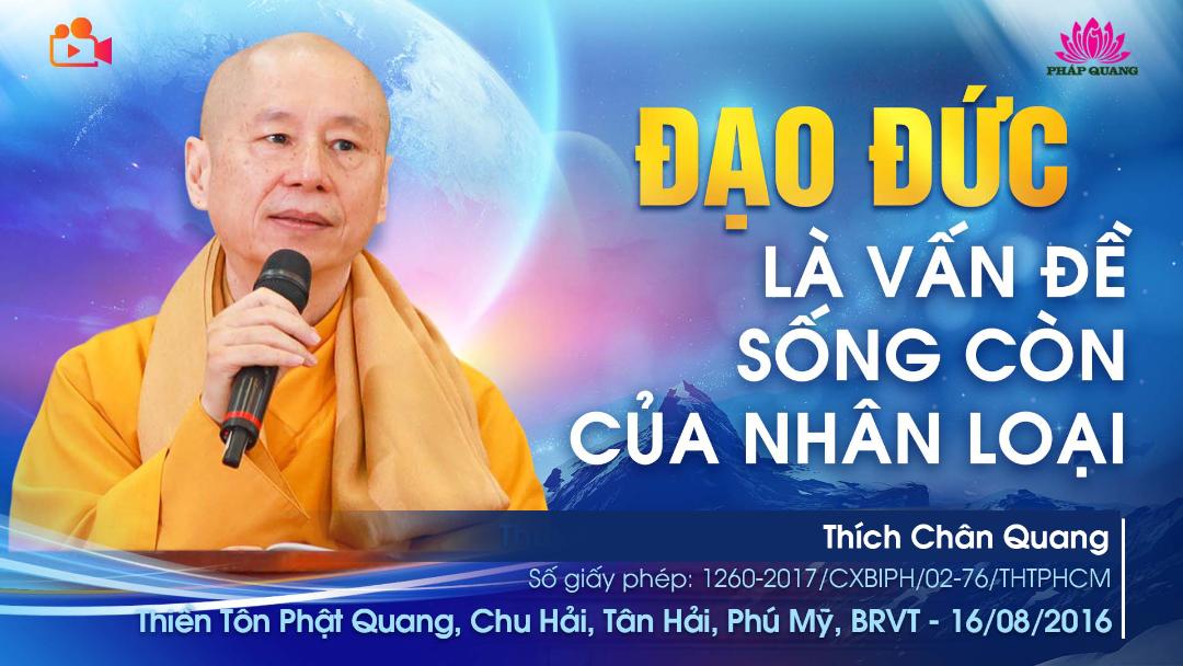 Đạo Đức Là Vấn Đề Sống Còn Của Nhân Loại