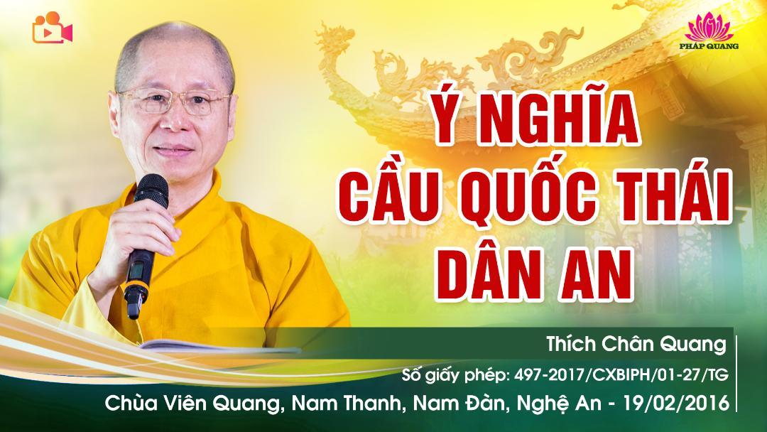Ý Nghĩa Cầu Quốc Thái Dân An