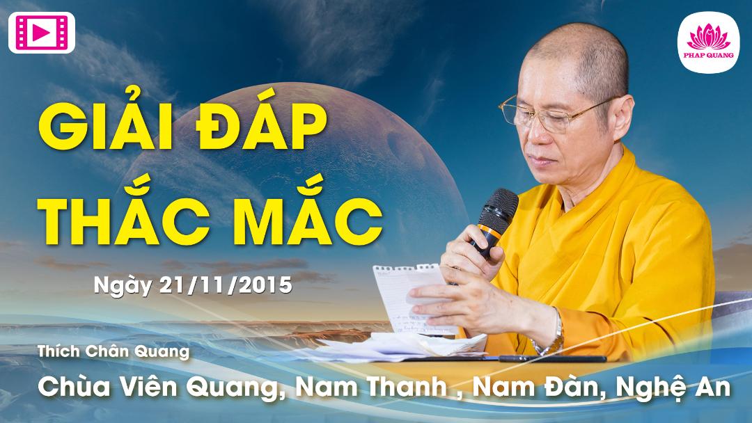 Giải Đáp Thắc Mắc Chùa Viên Quang - Nghệ An - 21-11-2015