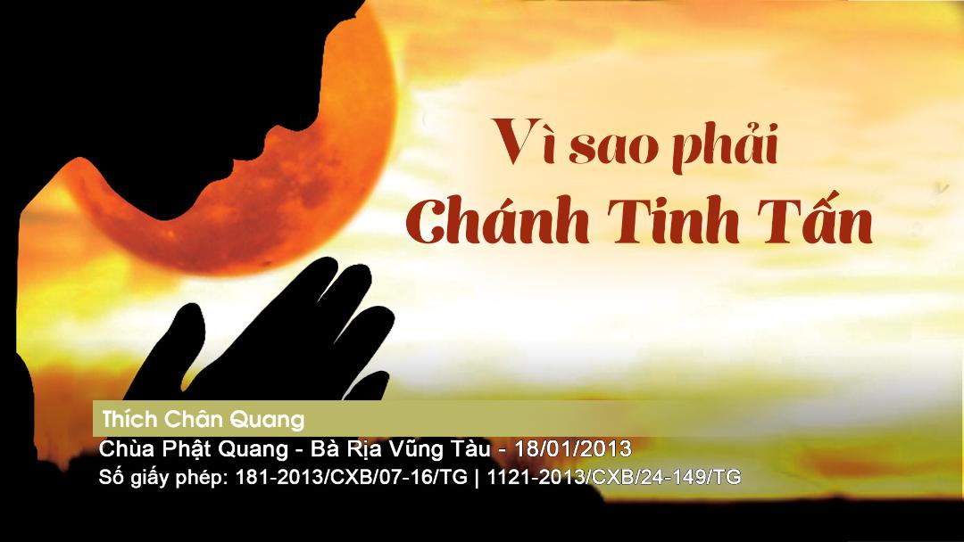 Vì Sao Phải Chánh Tinh Tấn