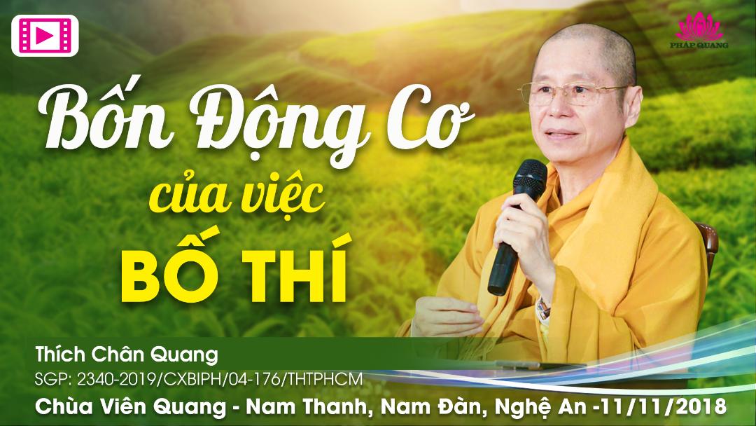 Bốn Động Cơ Của Việc Bố Thí