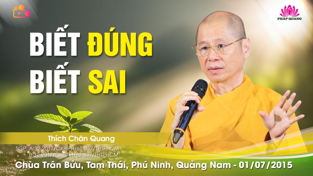 BIẾT ĐÚNG BIẾT SAI