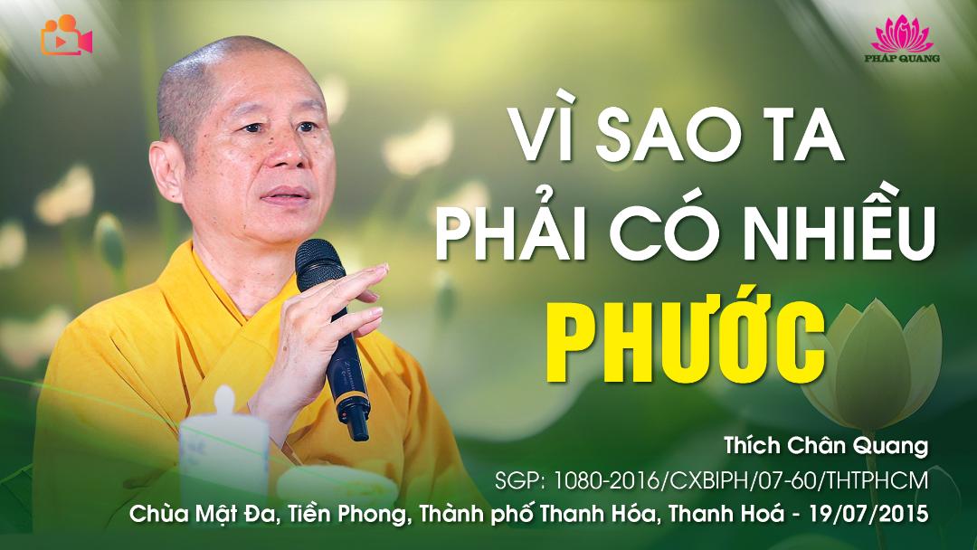 Vì Sao Ta Phải Có Nhiều Phước