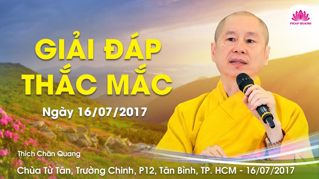 Giải Đáp Thắc Mắc chùa Từ Tân 16-07-2017