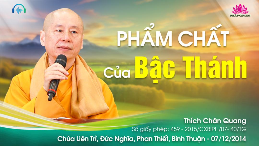 Phẩm Chất Của Bậc Thánh