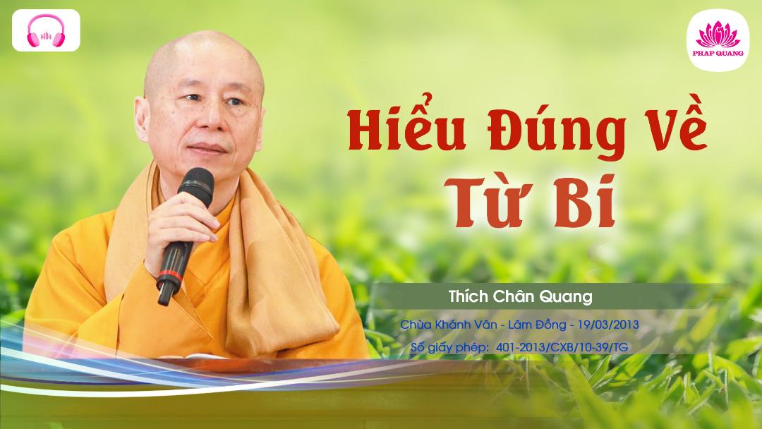 Hiểu Đúng Về Từ Bi