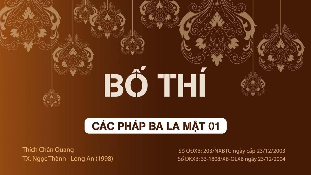 01 Bố Thí