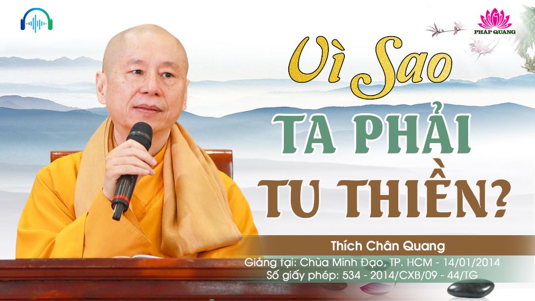 Vì Sao Ta Phải Tu Thiền
