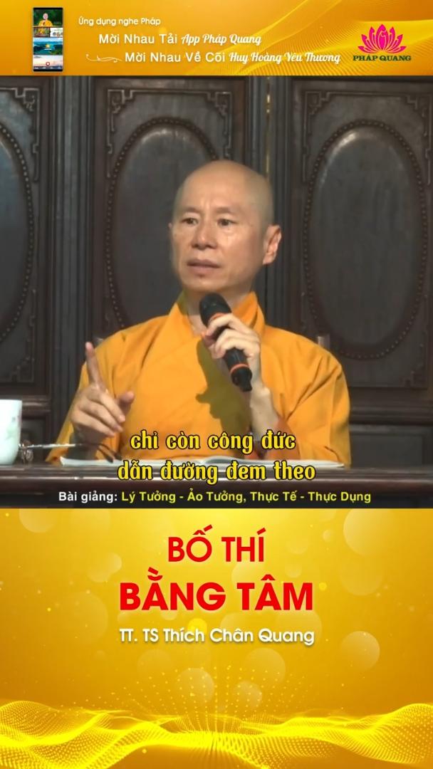 BỐ THÍ BẰNG TÂM