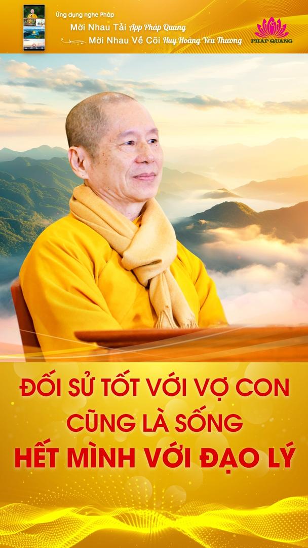 ĐỐI XỬ TỐT VỚI VỢ CON CŨNG LÀ SỐNG HẾT MÌNH VỚI ĐẠO LÝ