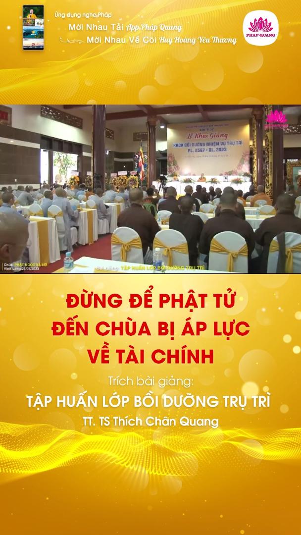 Đừng Để Phật Tử Đến Chùa Bị Áp Lực Về Tài Chính