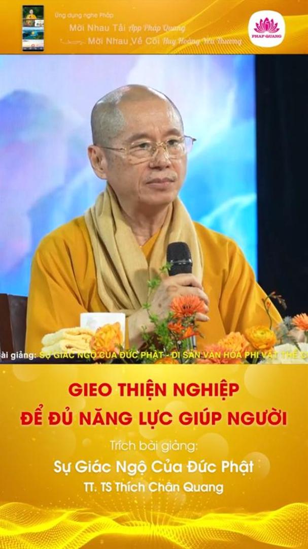 Gieo Thiện Nghiệp Để Đủ Năng Lực Giúp Người