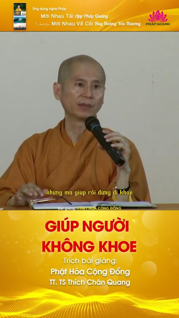 GIÚP NGƯỜI KHÔNG KHOE