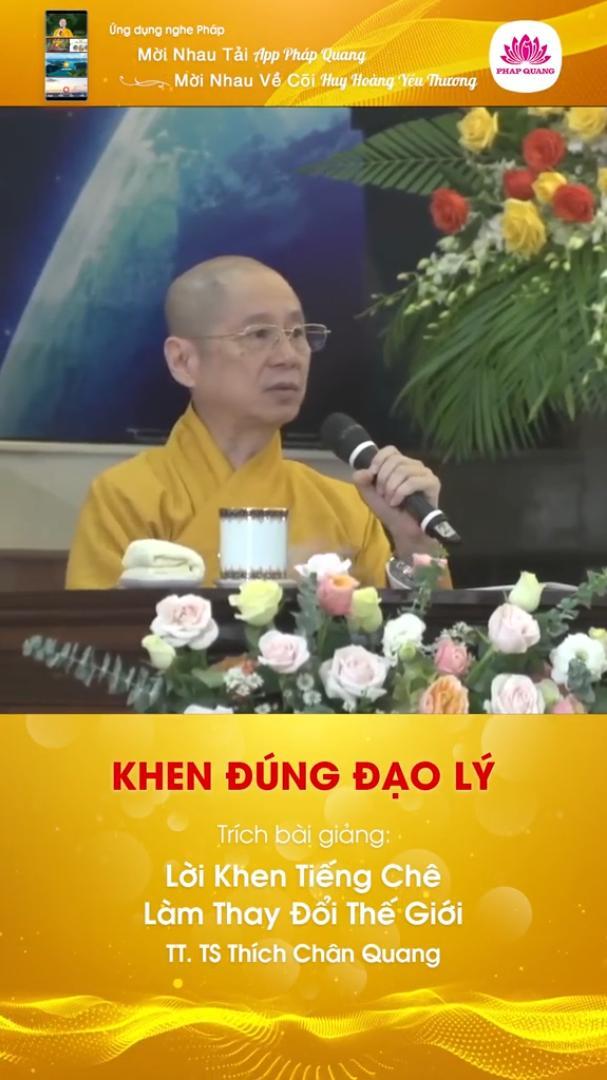 Khen Đúng Đạo Lý