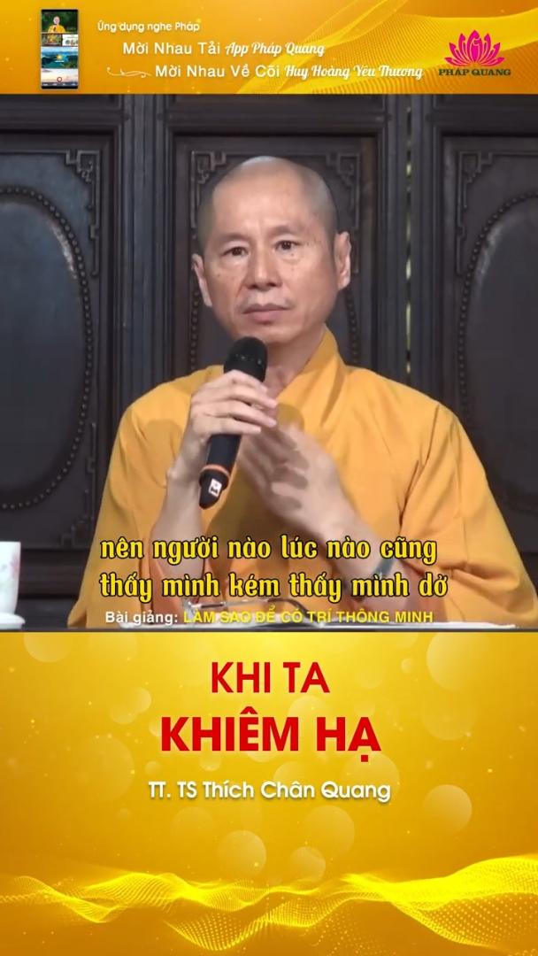 KHI TA KHIÊM HẠ