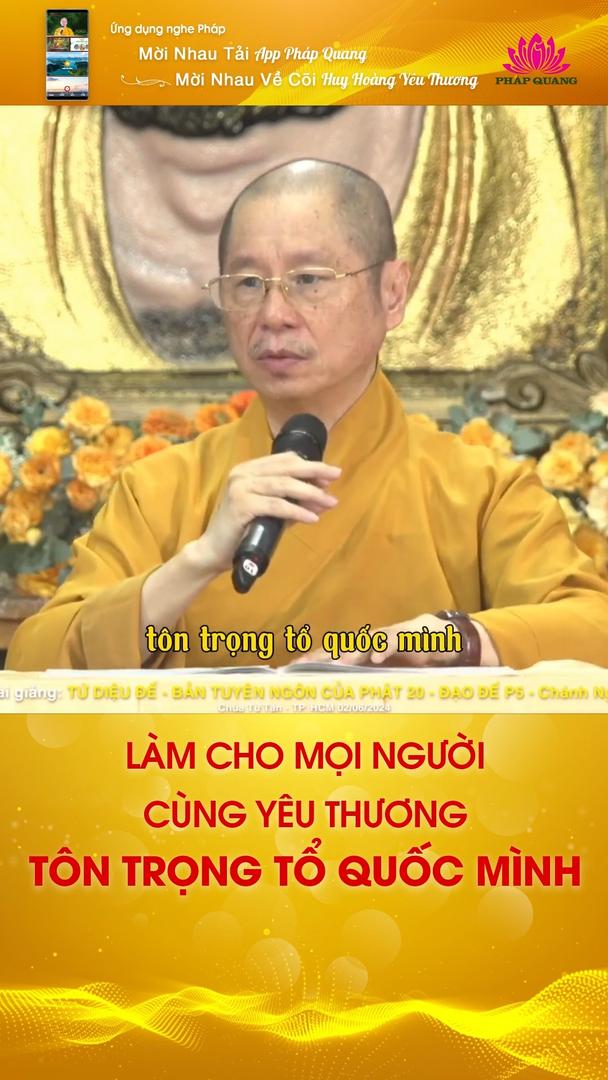 LÀM CHO MỌI NGƯỜI CÙNG YÊU THƯƠNG TÔN TRỌNG TỔ QUỐC MÌNH