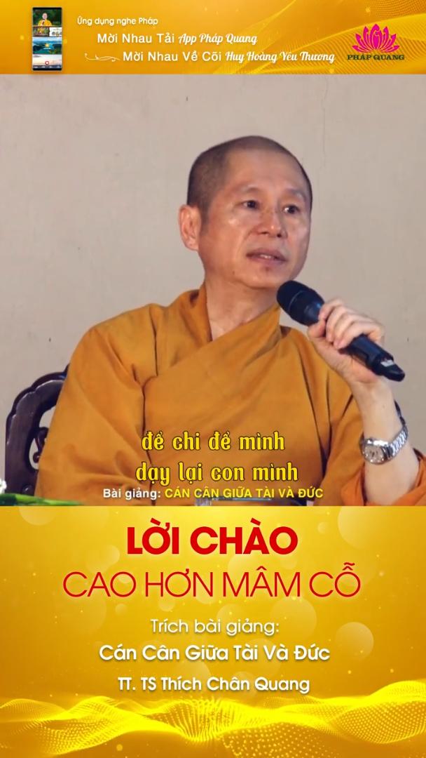 LỜI CHÀO CAO HƠN MÂM CỖ