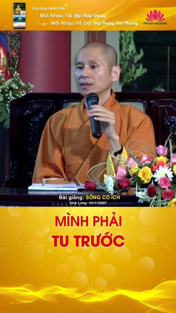 MÌNH PHẢI TU TRƯỚC
