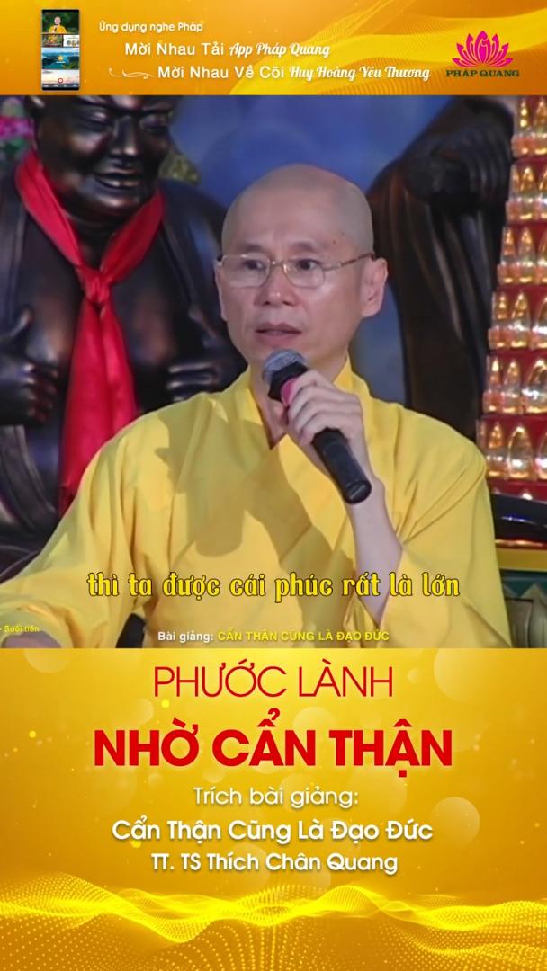 PHƯỚC LÀNH NHỜ CẨN THẬN