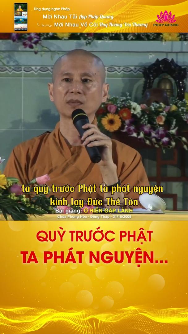 QUỲ TRƯỚC PHẬT TA PHÁT NGUYỆN