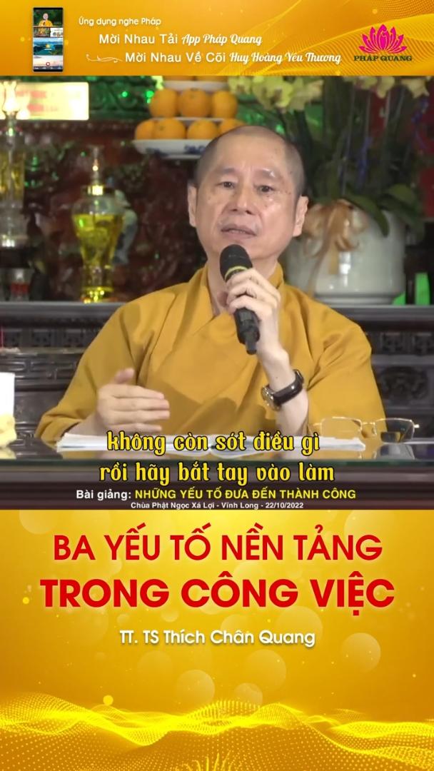 BA YẾU TỐ NỀN TẢNG TRONG CÔNG VIỆC