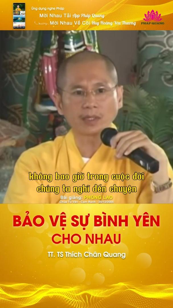 BẢO VỆ SỰ BÌNH YÊN CHO NHAU