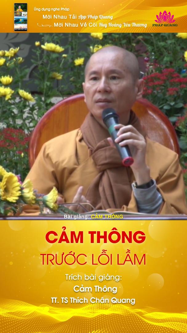 CẢM THÔNG TRƯỚC LỖI LẦM