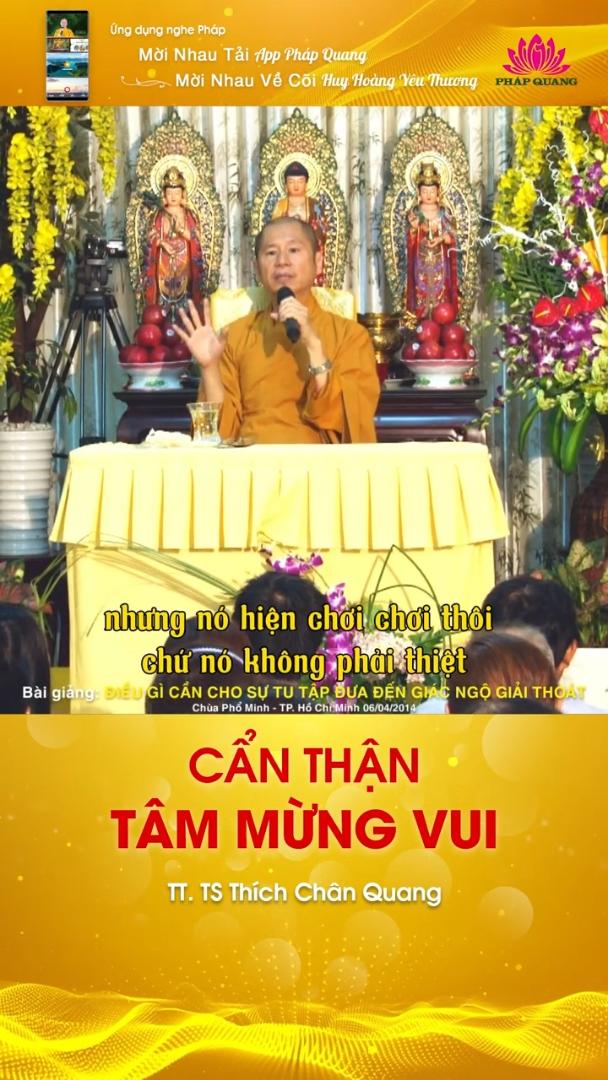 CẨN THẬN TÂM MỪNG VUI
