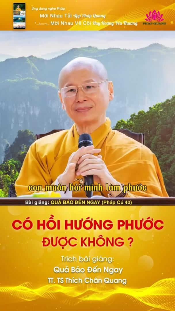 CÓ HỒI HƯỚNG PHƯỚC ĐƯỢC KHÔNG