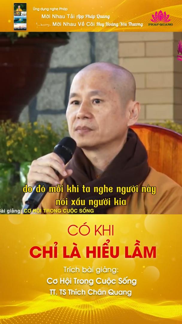 CÓ KHI CHỈ LÀ HIỂU LẦM