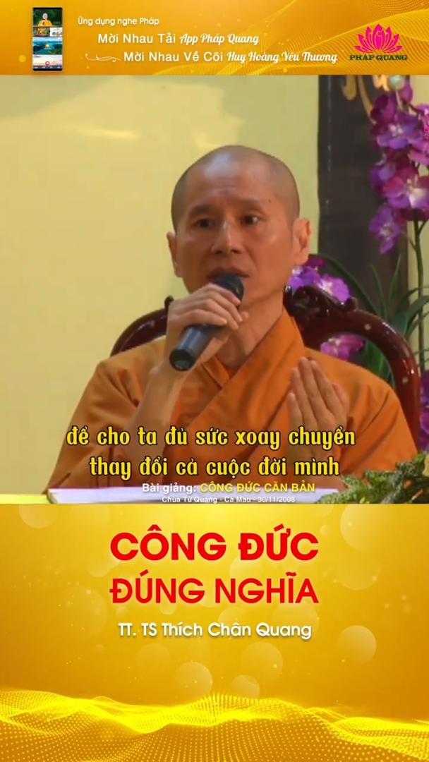 CÔNG ĐỨC ĐÚNG NGHĨA