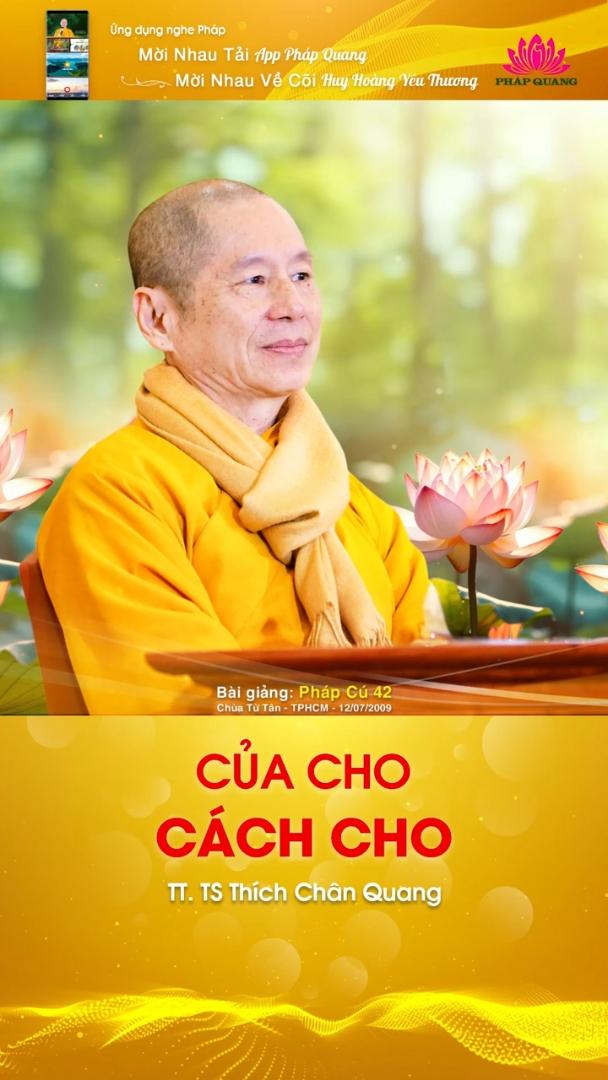 CỦA CHO CÁCH CHO