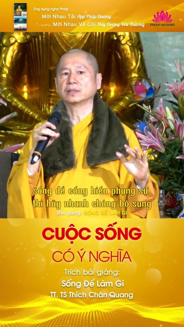 CUỘC SỐNG CÓ Ý NGHĨA