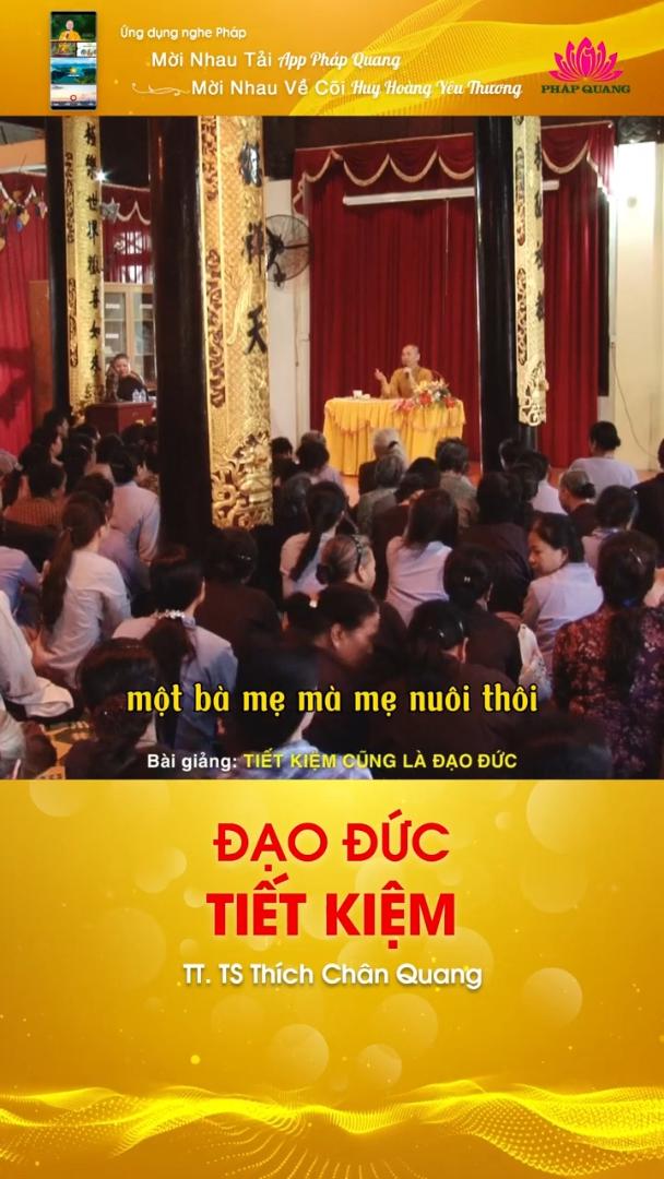 ĐẠO ĐỨC TIẾT KIỆM