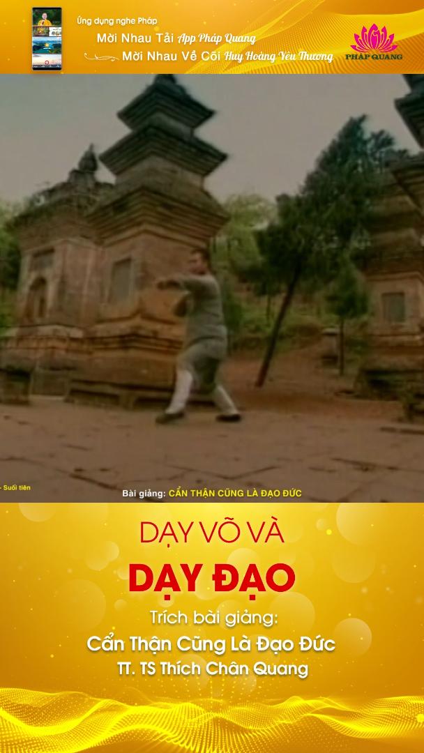 DẠY VÕ VÀ DẠY ĐẠO