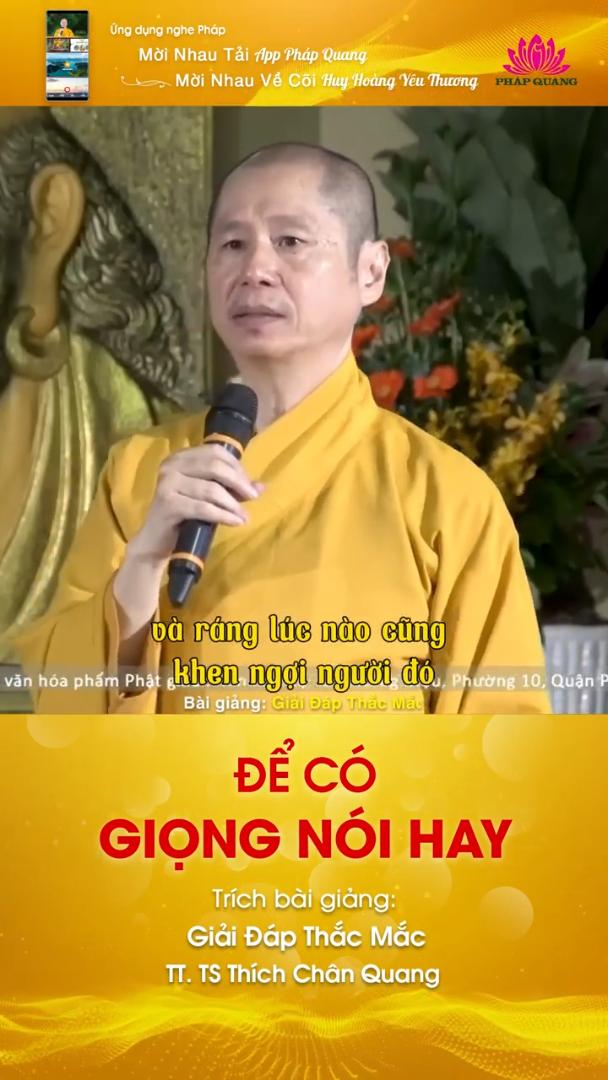 ĐỂ CÓ GIỌNG NÓI HAY