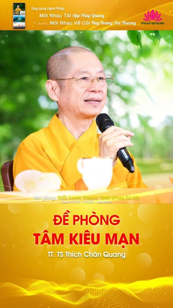 ĐỀ PHÒNG TÂM KIÊU MẠN