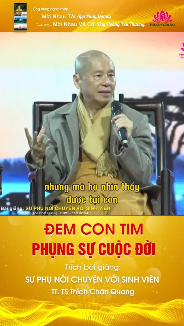 ĐEM CON TIM PHỤNG SỰ CUỘC ĐỜI