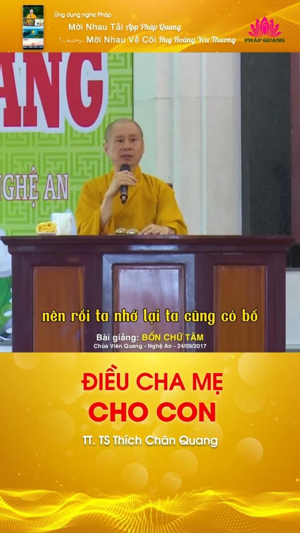 ĐIỀU CHA MẸ CHO CON