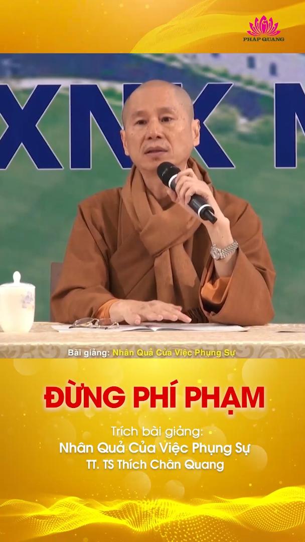 ĐỪNG PHÍ PHẠM