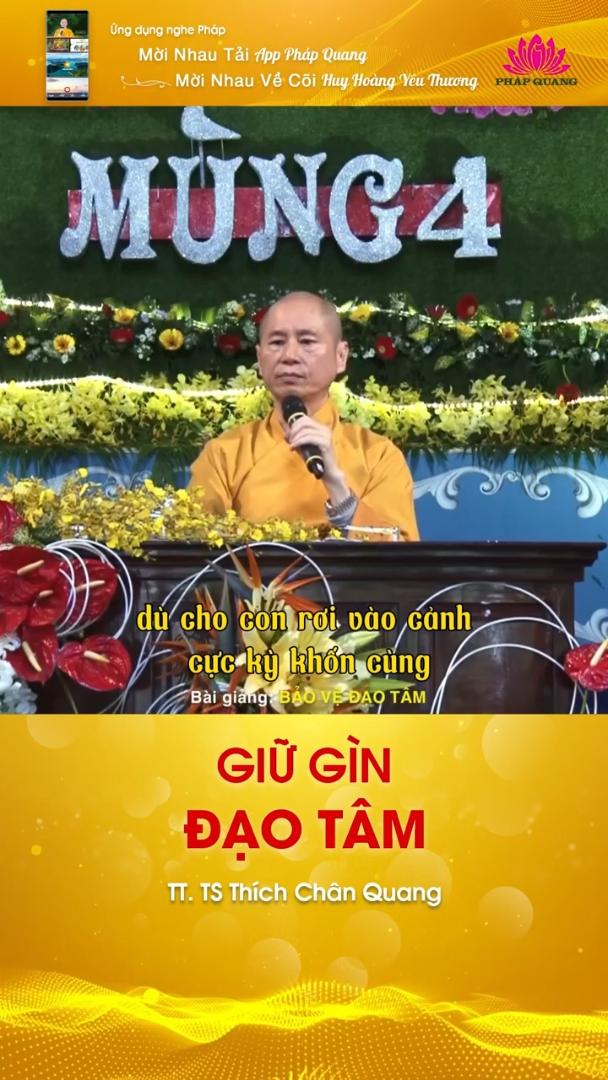GIỮ GÌN ĐẠO TÂM