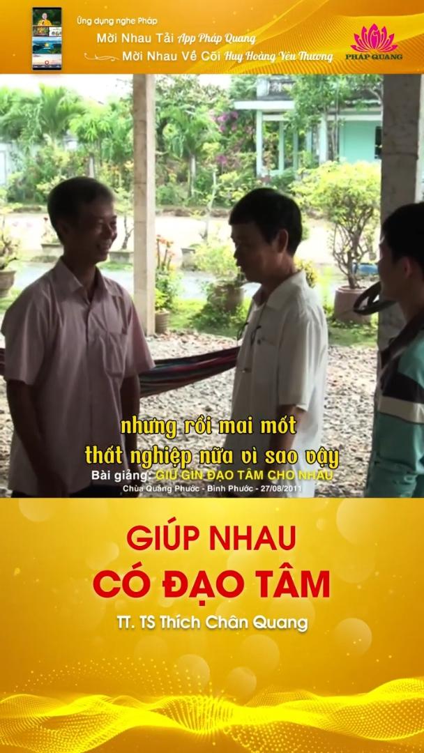 GIÚP NHAU CÓ ĐẠO TÂM