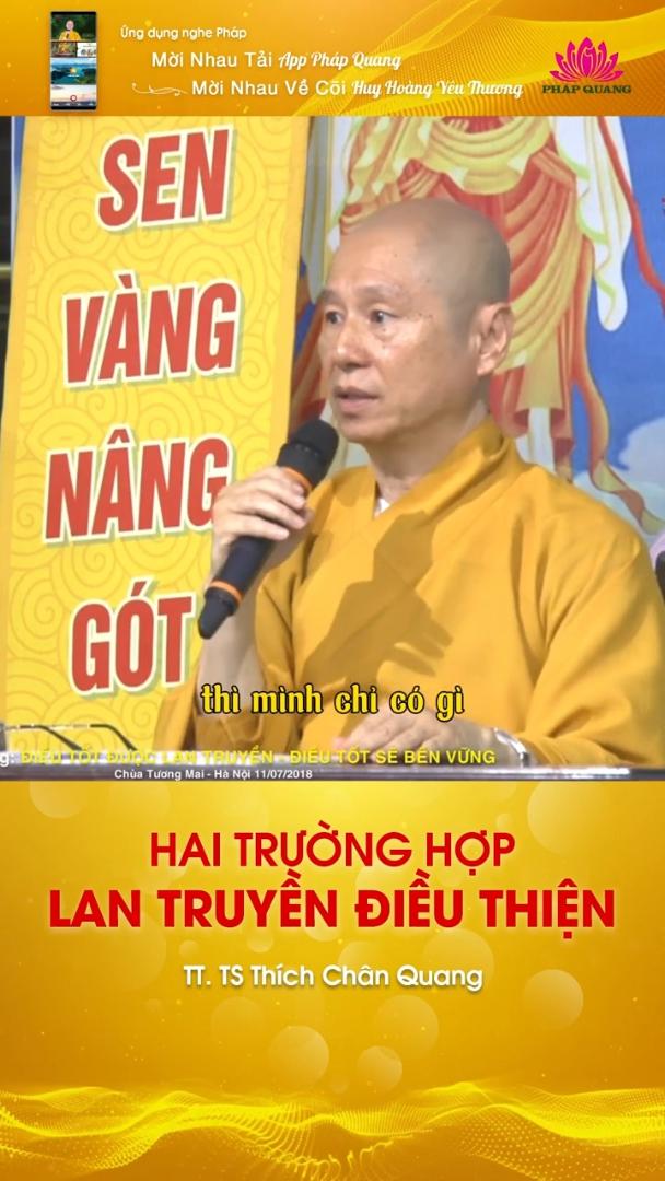 HAI TRƯỜNG HỢP LAN TRUYỀN ĐIỀU THIỆN