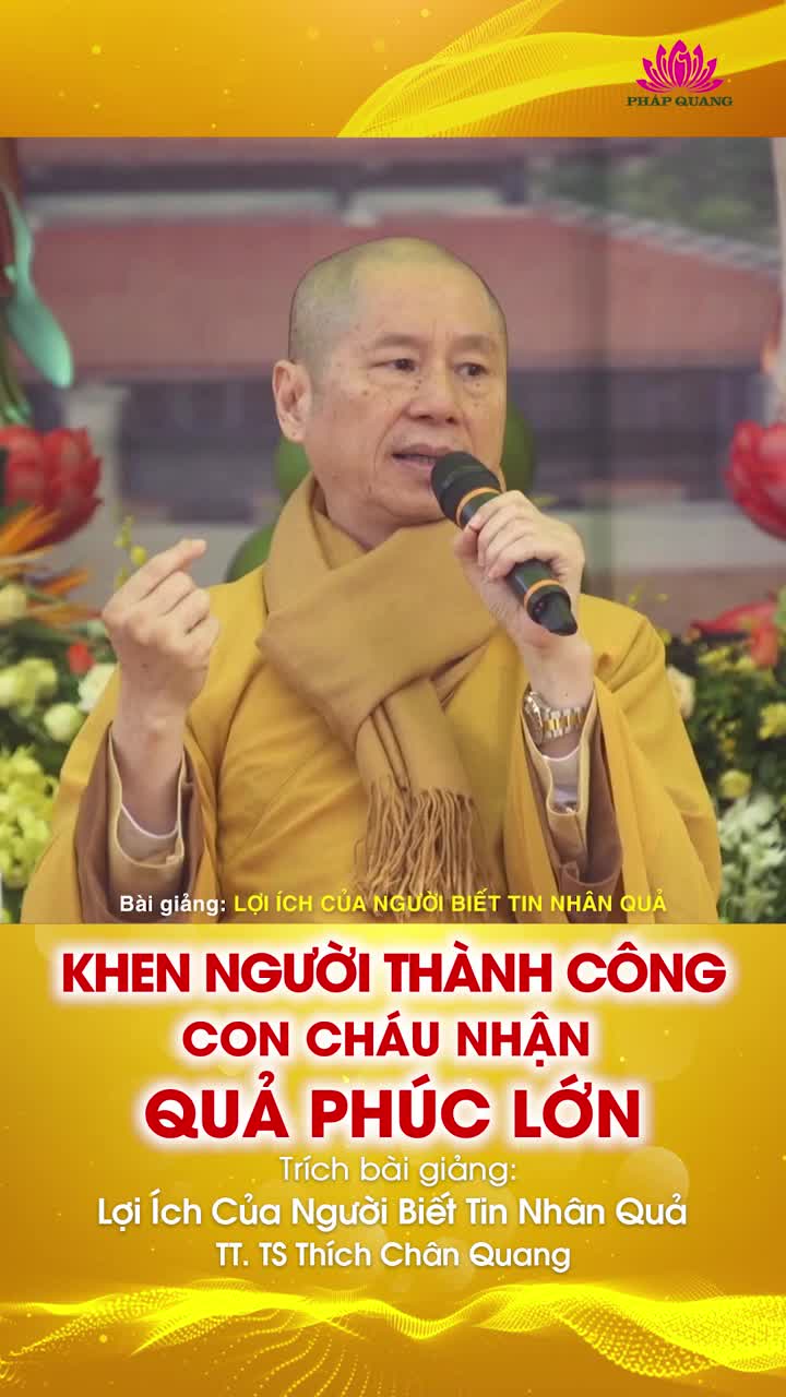 Khen Người Thành Công Con Cháu Nhận Quả Phúc Lớn