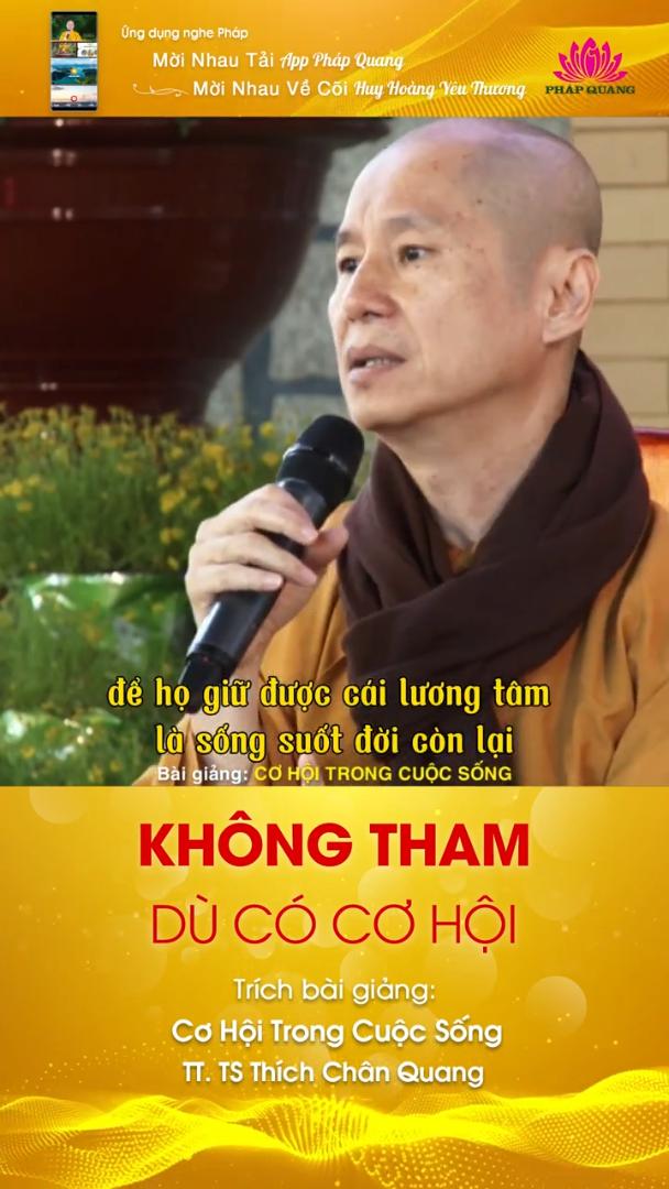 KHÔNG THAM DÙ CÓ CƠ HỘI