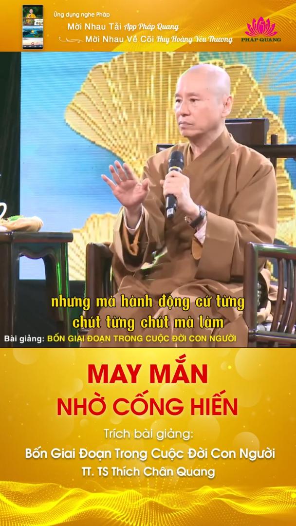 MAY MẮN NHỜ CỐNG HIẾN