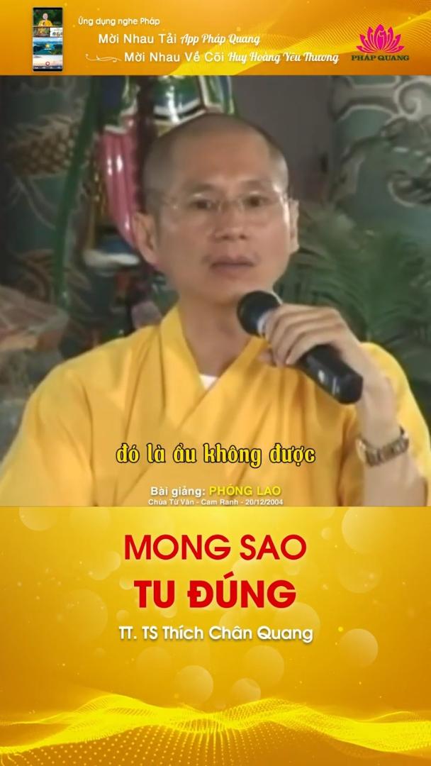 MONG SAO TU ĐÚNG