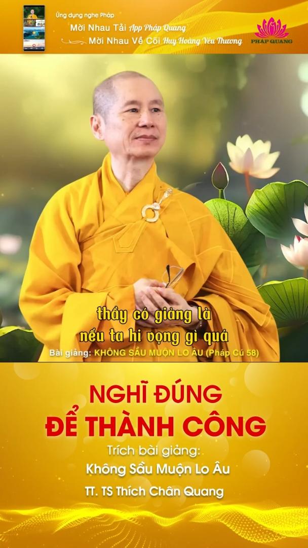 NGHĨ ĐÚNG ĐỂ THÀNH CÔNG