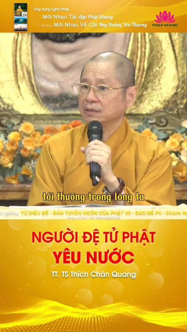 NGƯỜI ĐỆ TỬ PHẬT YÊU NƯỚC