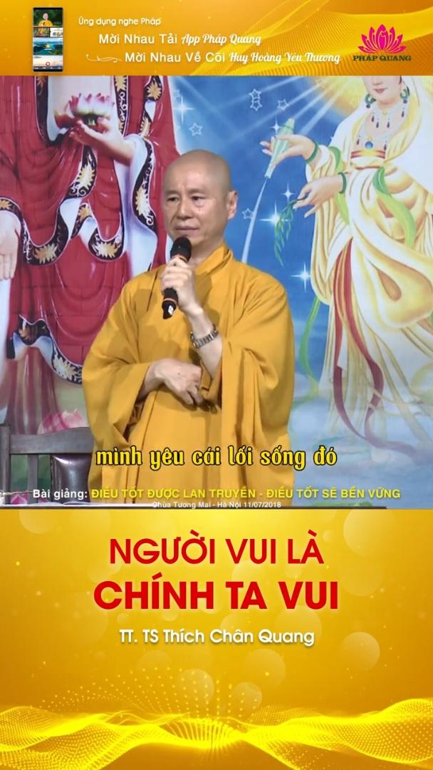 NGƯỜI VUI LÀ CHÍNH TA VUI
